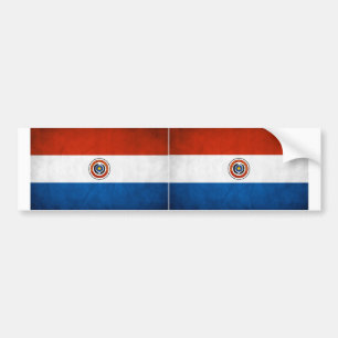 TWEE nationale vlag van Paraguay Bumpersticker