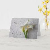 Twee nieuwe calla lelies sympathie kaart (Gele Bloem)