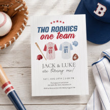 Twee nieuwelingen één team honkbal tweelingbroers 