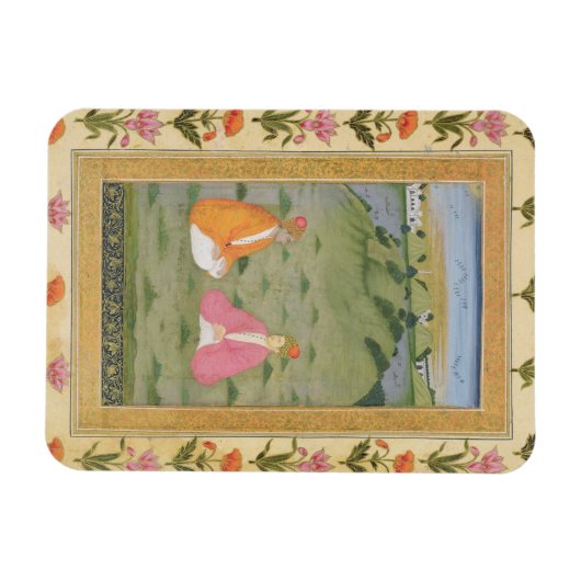 Twee nobels in een landschap, van Kleine C zitten Magneet (Horizontaal)