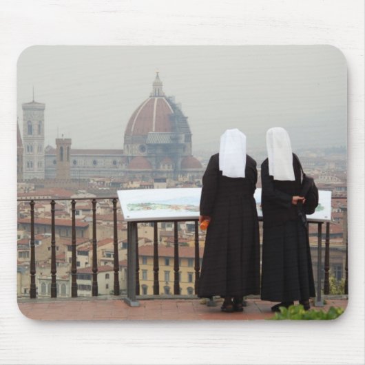 Twee nonnen, Florence, Italië Muismat (Voorkant)