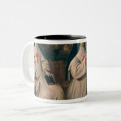 Twee nonnen tweekleurige koffiemok (Voorkant links)