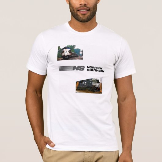 Twee Norfolk Southern locomotieven T-shirt (Voorkant)