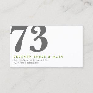 TWEE NUMBERS LOGO II Designer Visitekaartje