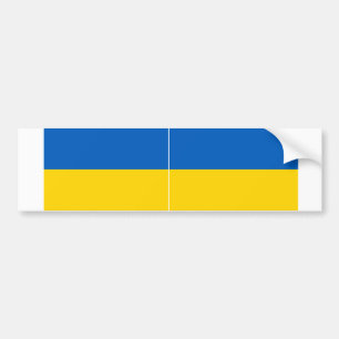 TWEE Oekraïense nationale vlag Bumpersticker