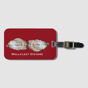 Twee oester Bagagelabel - ontwerp een rood
