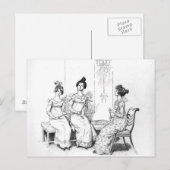 Twee of drie jonge dames aangeboden briefkaart (Voorkant / Achterkant)