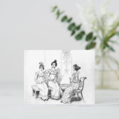Twee of drie jonge dames aangeboden briefkaart (Staand voorkant)