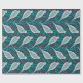 Twee (of meer!) schildpadden in blauwgroen cadeaupapier (Vlak)