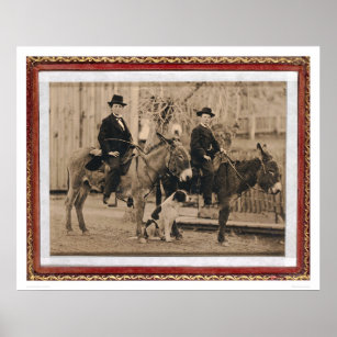 Twee O'Keefe jongens op ezels (40040) Poster