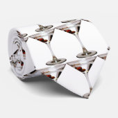 Twee olieve martini stropdas (Opgerold)