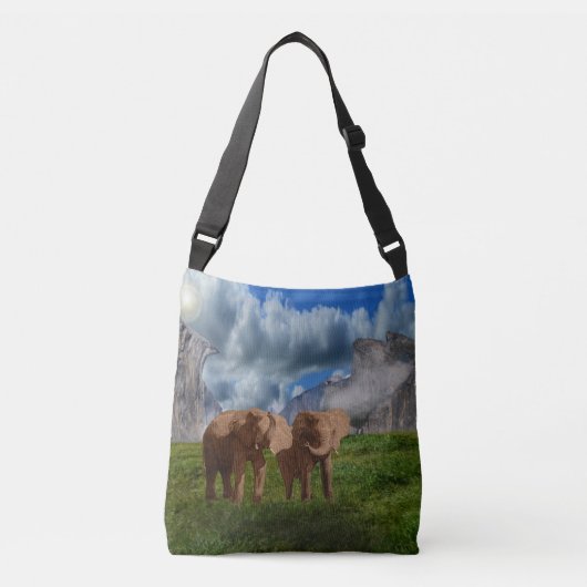 Twee olieverf met olievlek, crossbody Bag Tas (Voorkant)