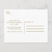 Twee Olifanten Goud Herfst Bruiloft Save The Date Aankondigingskaart (Achterkant)