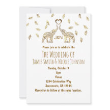 Twee olifanten & hart gouden herfst bruiloft uitno