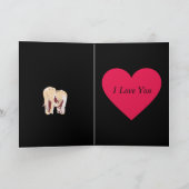 Twee olifanten met Valentijnse Kaart (Binnen)