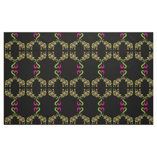 Twee olifanten uit liefde stof (Fat Quarter)