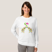 Twee olifanten uit liefde t-shirt (Voorkant volledig)