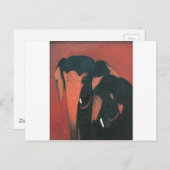 Twee olifanten van Amrita Sher-Gil Briefkaart (Voorkant / Achterkant)
