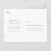 Twee Olifanten Zilveren Herfst Bruiloft Save The D Aankondigingskaart (Achterkant)