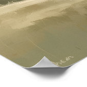 Twee olijfbomen Rollend landschap Aquarel Poster (Hoek)