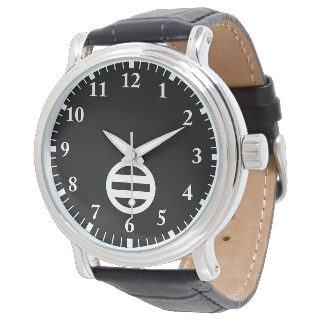 Twee omcirkelde lijnen horloge (Gekanteld)