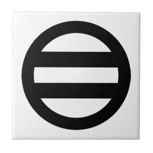 Twee omcirkelde lijnen tegeltje