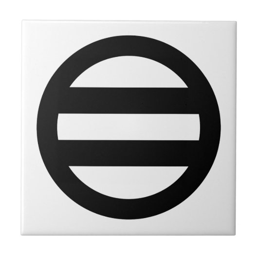 Twee omcirkelde lijnen tegeltje (Voorkant)