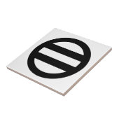 Twee omcirkelde lijnen tegeltje (Zijkant)