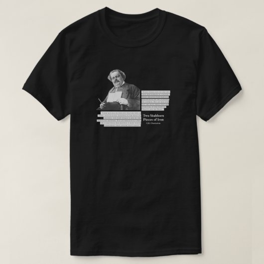 Twee onstuimige stukken Iron GK Chesterton T-shirt (Design voorkant)