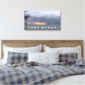 Twee onweersbuien boven Huron Canvas Afdruk (Insitu (Slaapkamer))