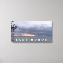 Twee onweersbuien boven Huron Canvas Afdruk