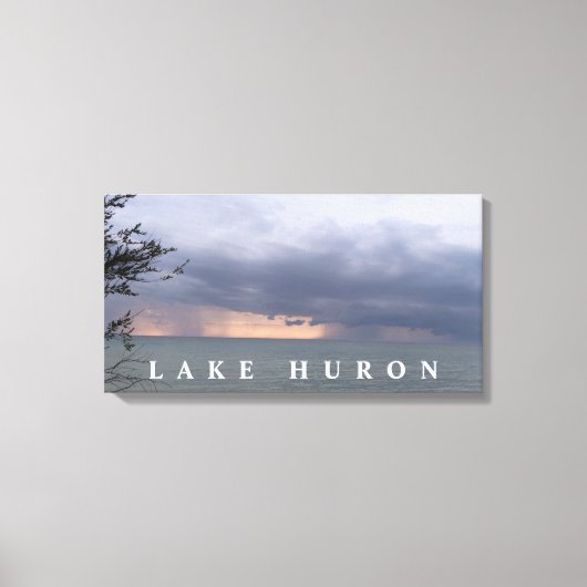 Twee onweersbuien boven Huron Canvas Afdruk (Voorkant)