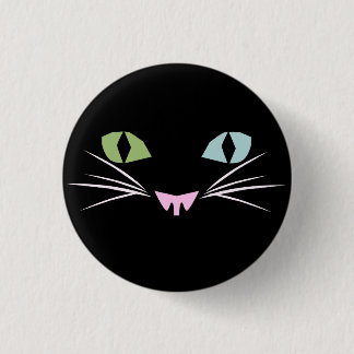 Twee oogkat ronde button 3,2 cm