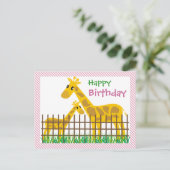 Twee (ook) Giraffes Fijne geboorte Briefkaart (Staand voorkant)