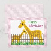 Twee (ook) Giraffes Fijne geboorte Briefkaart (Voorkant / Achterkant)