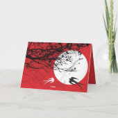 Twee oosterse doorslikken in maanlicht met bijkant kaart (Achterkant)