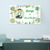 Twee op de dierentuin Safari Jungle Kids foto verj Spandoek (Beurs)