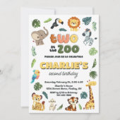 Twee op het dierenpark Animal Safari verjaardagsfe Kaart (Voorkant)
