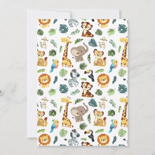 Twee op het dierenpark Animal Safari verjaardagsfe Kaart (Achterkant)