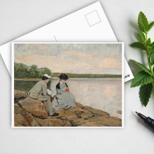 Twee op het strand, Arvid Liljelund Briefkaart