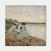 Twee op het strand, Arvid Liljelund Magneet (Voorkant)