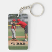 Twee op maat gesneden foto's #1 Pap Vader Cadeft Sleutelhanger (achterkant)