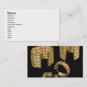 Twee open beugels en een paar oorringen visitekaartje (Voorkant / Achterkant)