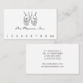 Twee open handen (zwart en wit) klantenkaartje (Voorkant / Achterkant)