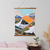 Twee opkomende zonnen hangend wandkleed (Slaapkamer)