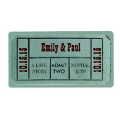 TWEE Opslaan als TICKET Etiket (Voorkant)