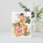 Twee opvallende vlinderkinderen briefkaart (Staand voorkant)