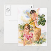 Twee opvallende vlinderkinderen briefkaart (Voorkant / Achterkant)