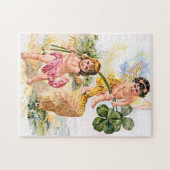 Twee opvallende vlinderkinderen legpuzzel (Horizontaal)