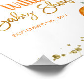 Twee Oranje baby shower van Kleine Cuties Welkomst Poster (Hoek)